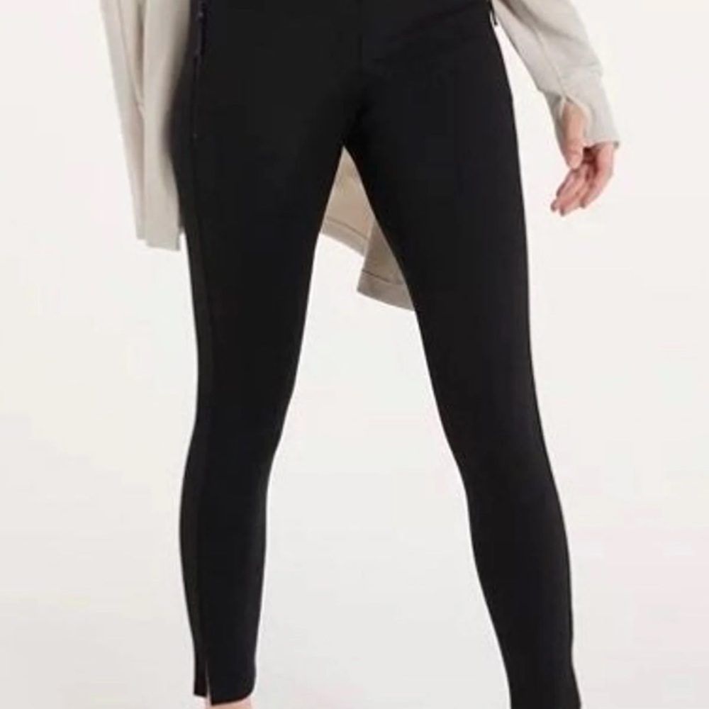 FLX Black Zippered Pockets Running Pants with Ankle Slits Size XXL Short